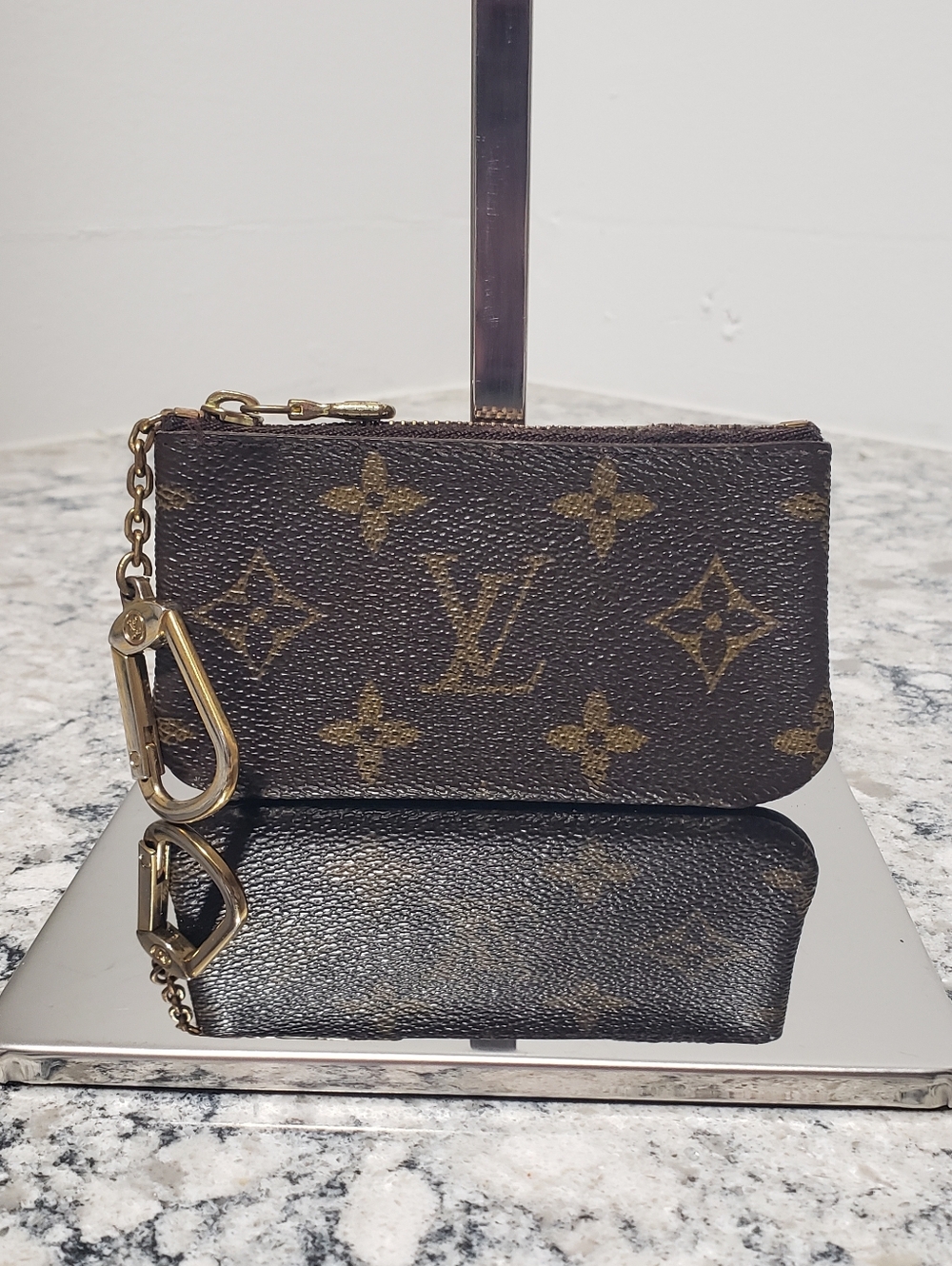 Louis Vuitton Canvas Monogram Key Pouch Card Holder